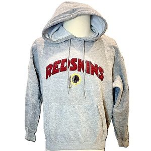 NFL Washington Redskins Embroidered Logo Oversized Hooded Sweatshirt, Medium